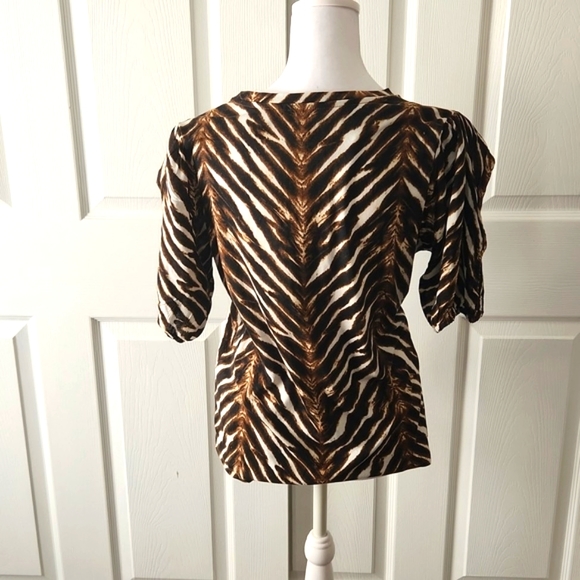 CALVIN KLEIN WOMENS   TOP SIZE S  ANIMAL PRINT - Picture 4 of 13